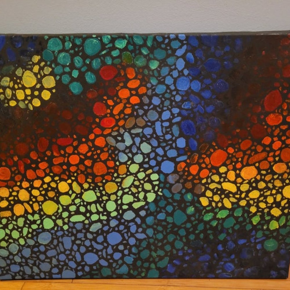 Original Rainbow canvas painting